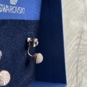 NEW Swarovski Crystal Drop Double Stud Earrings